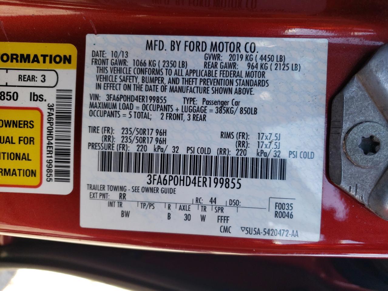 2014 FORD FUSION