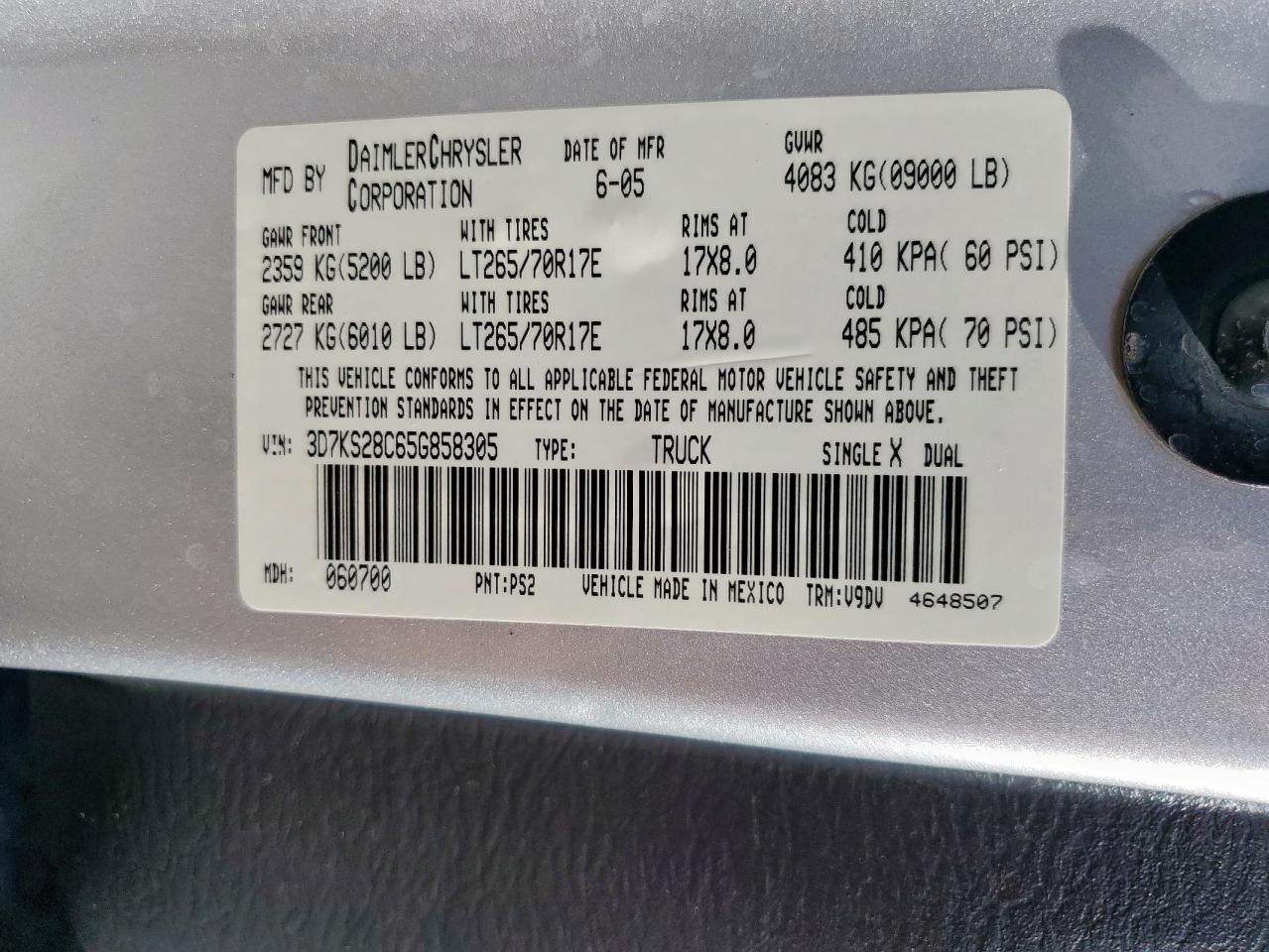 2005 DODGE Ram 2500