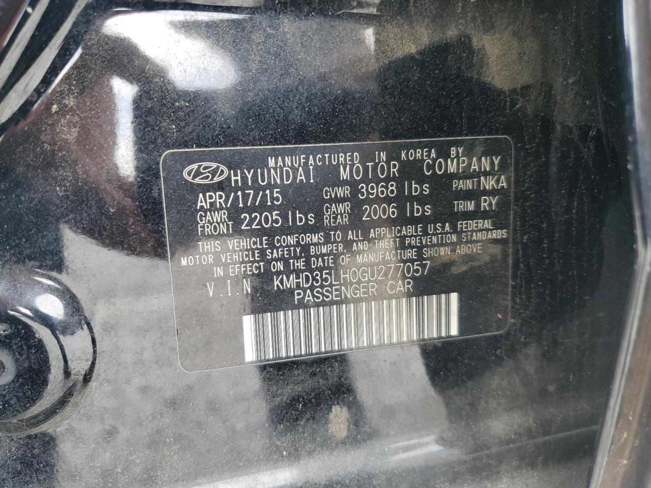 2016 HYUNDAI ELANTRA