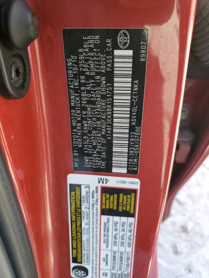2011 TOYOTA CAMRY