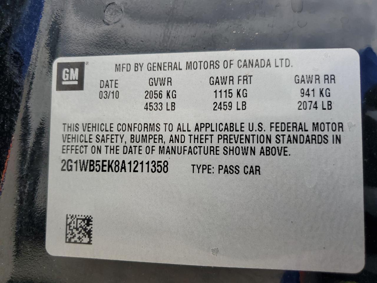 2010 CHEVROLET IMPALA