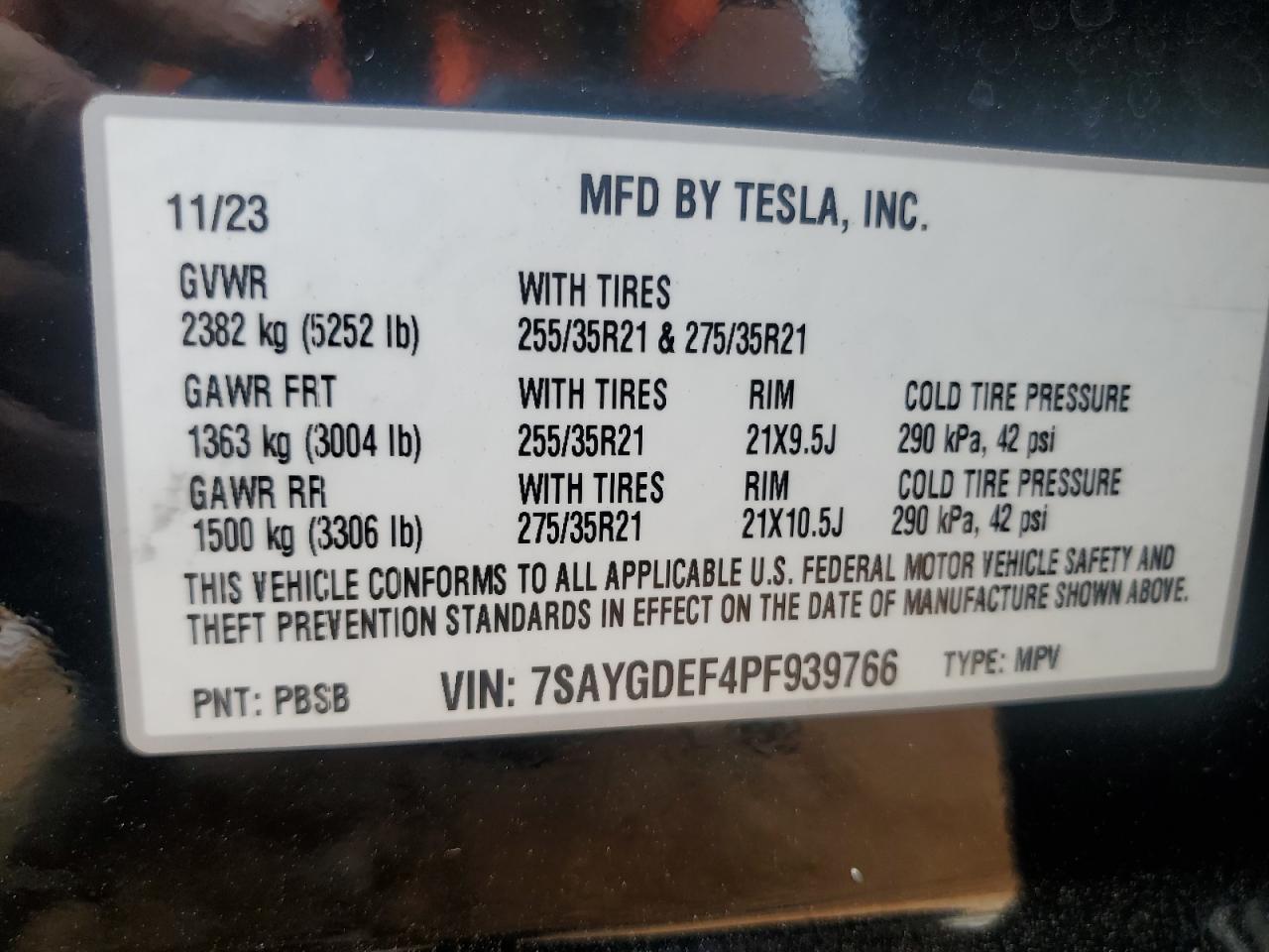2023 TESLA MODEL Y