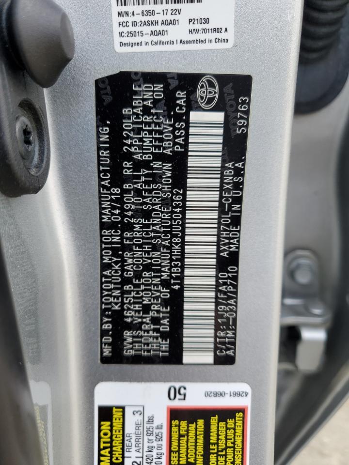 2018 TOYOTA CAMRY
