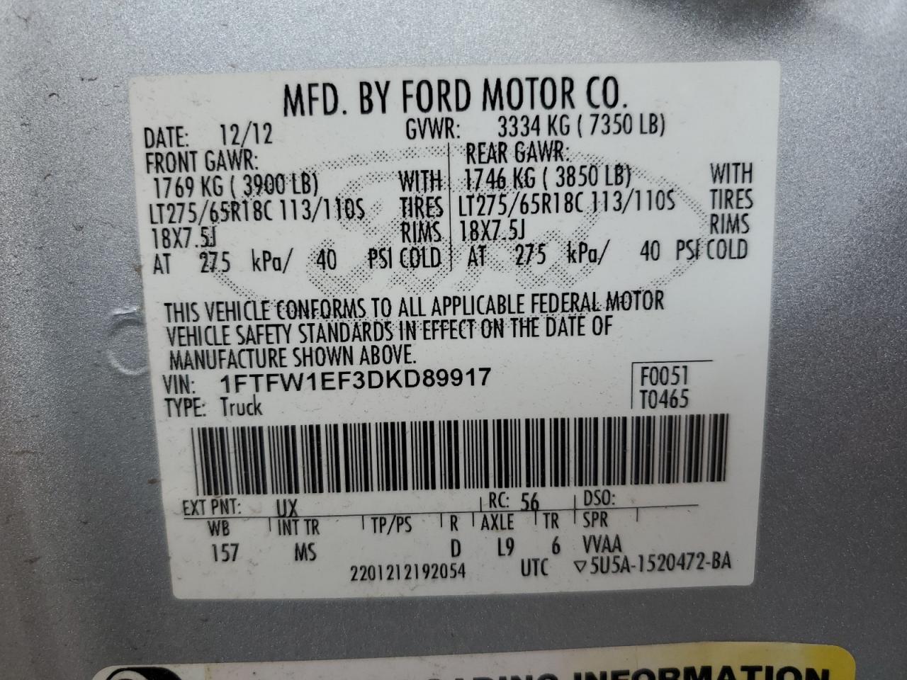 2013 FORD F-150