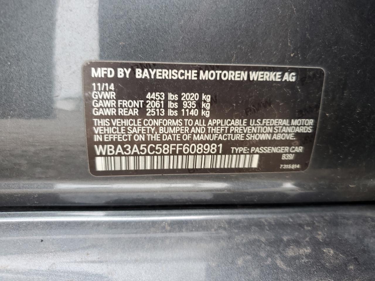 2015 BMW 3 SERIES