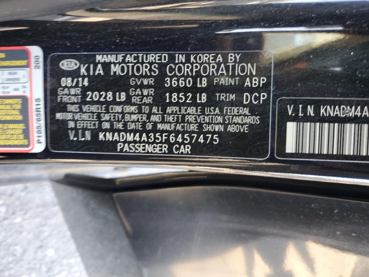 2015 KIA RIO