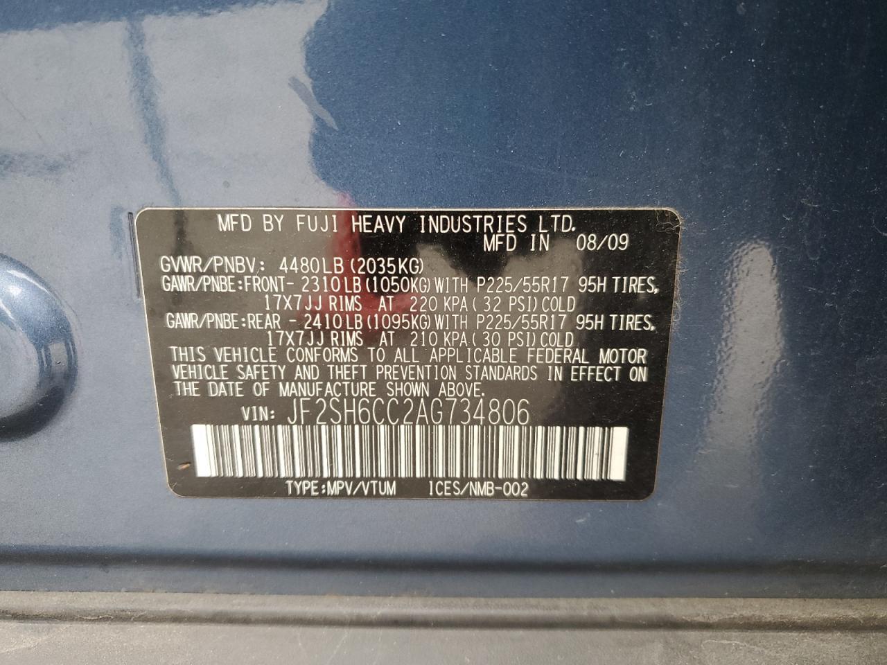 2010 SUBARU FORESTER