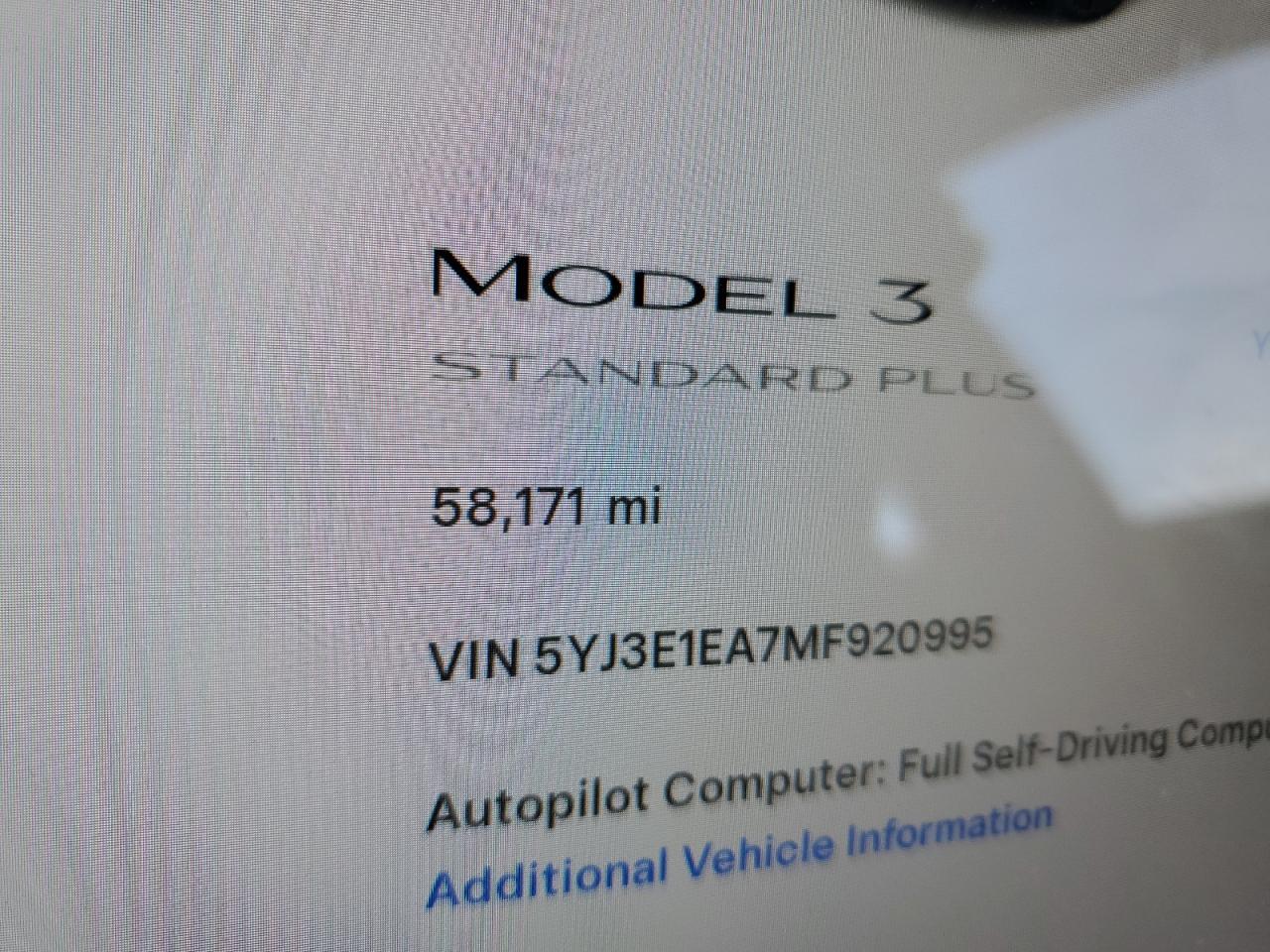 2021 TESLA MODEL 3