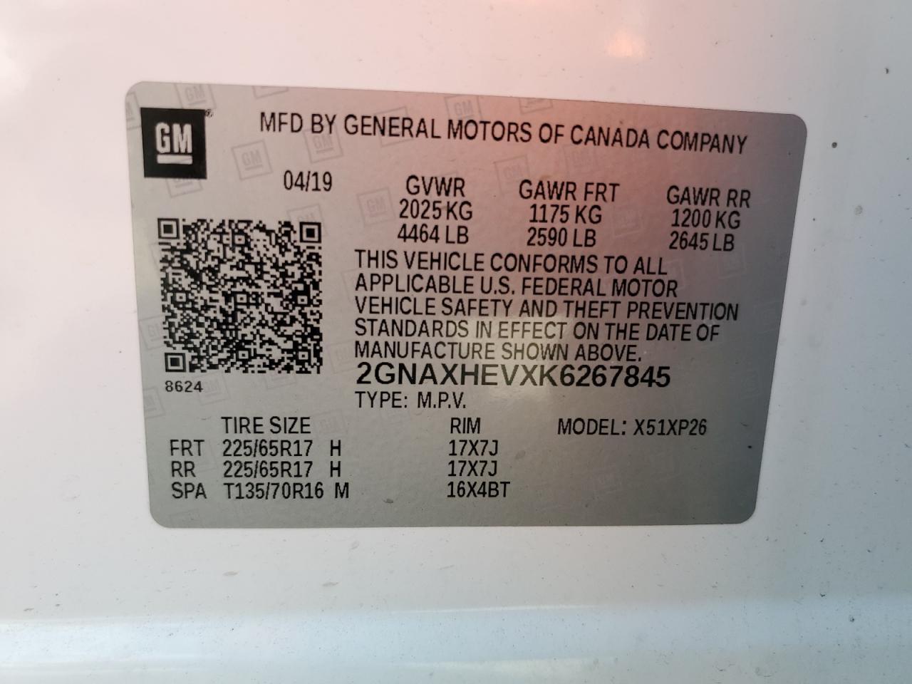 2019 CHEVROLET EQUINOX