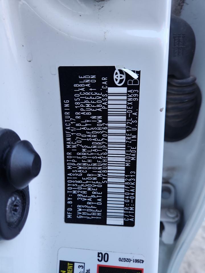 2018 TOYOTA COROLLA
