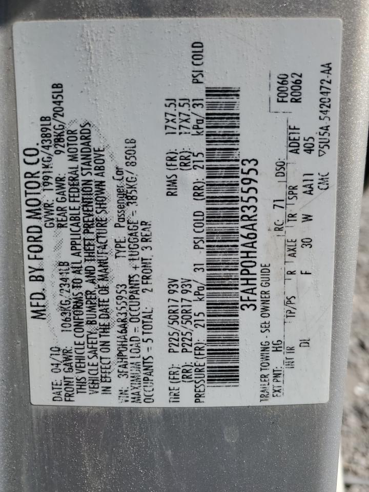 2010 FORD FUSION