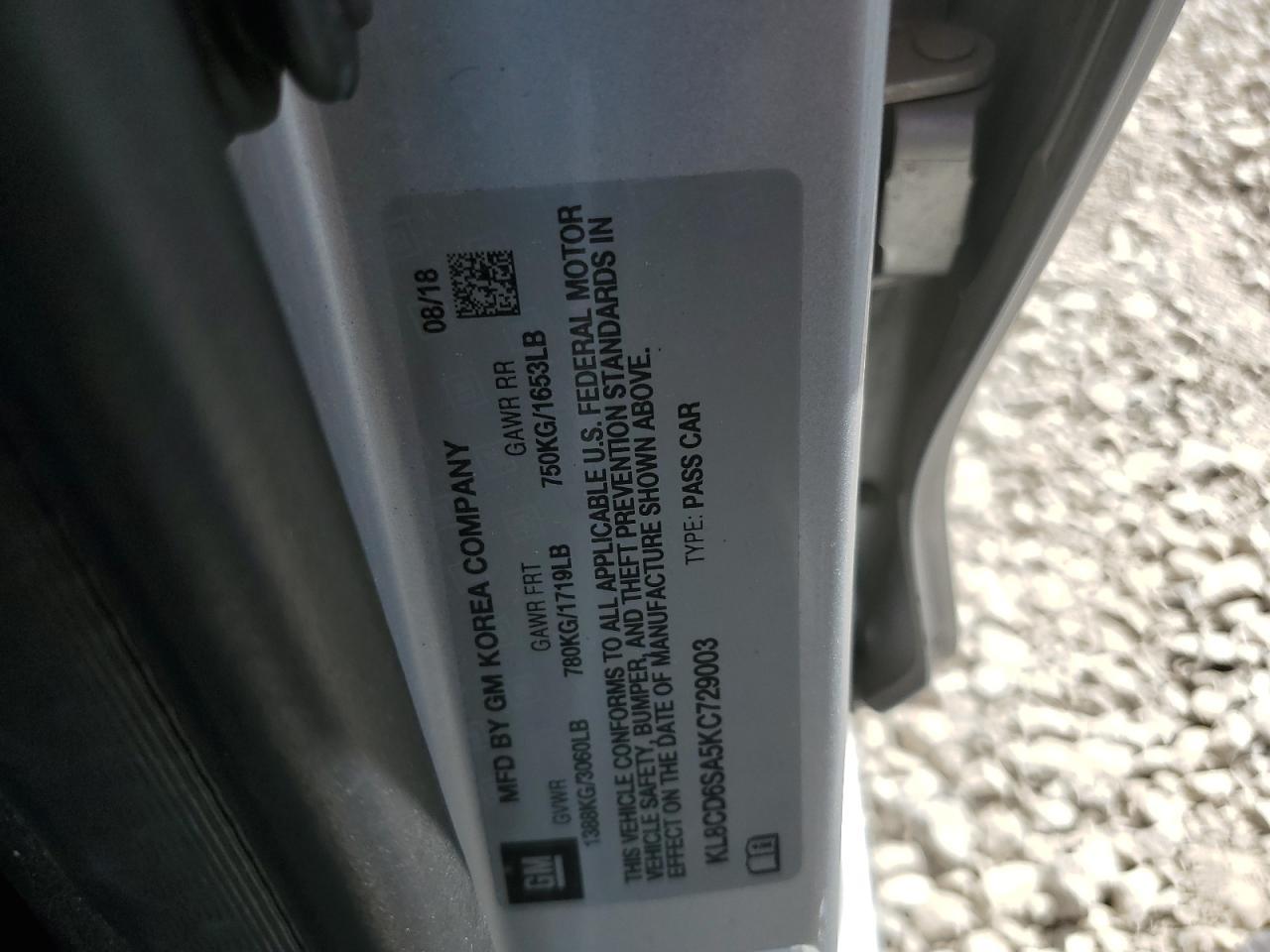 2019 CHEVROLET Spark