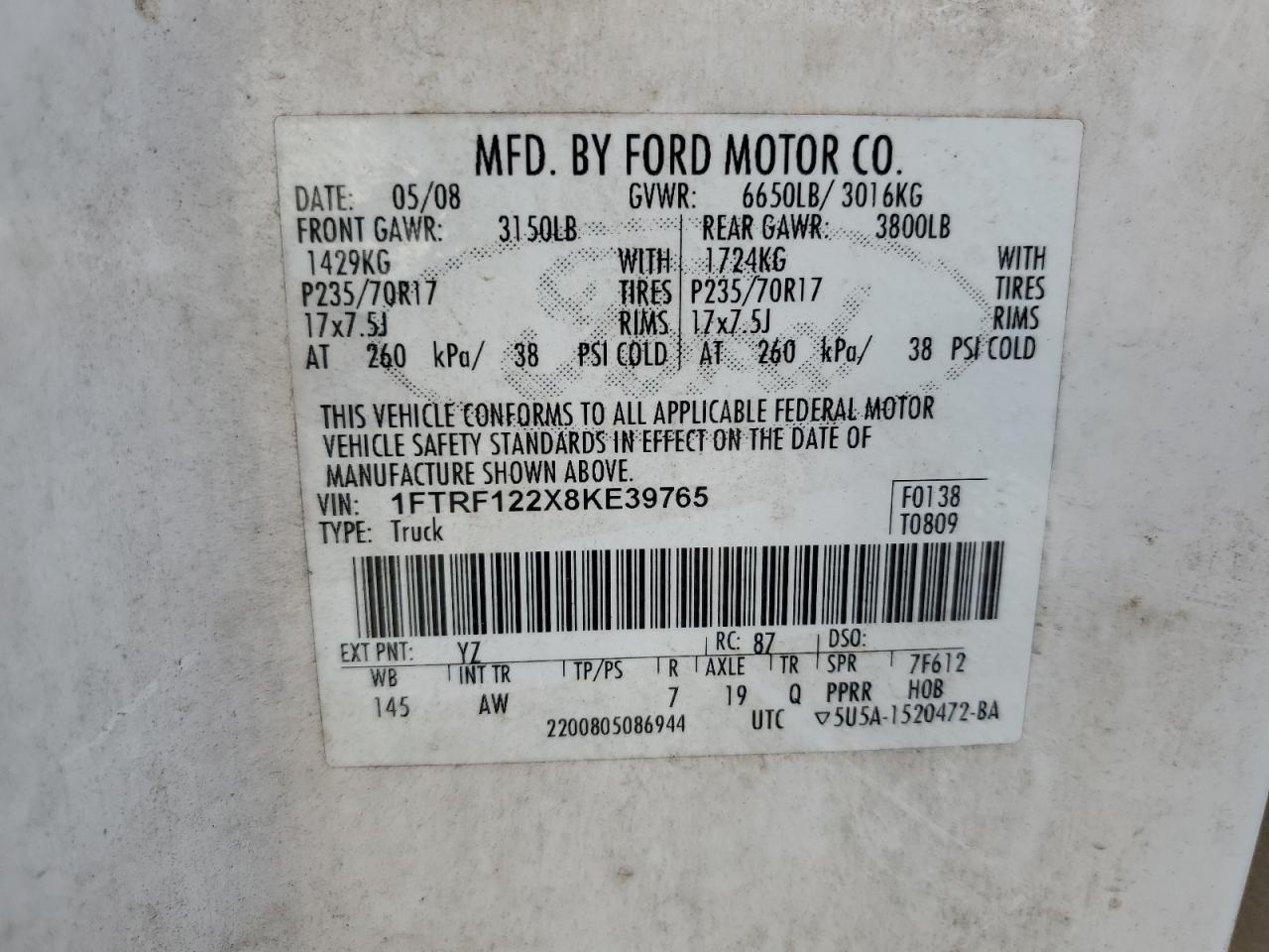 2008 FORD F-150 Lightning
