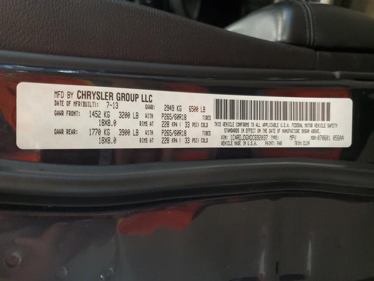 2013 DODGE DURANGO