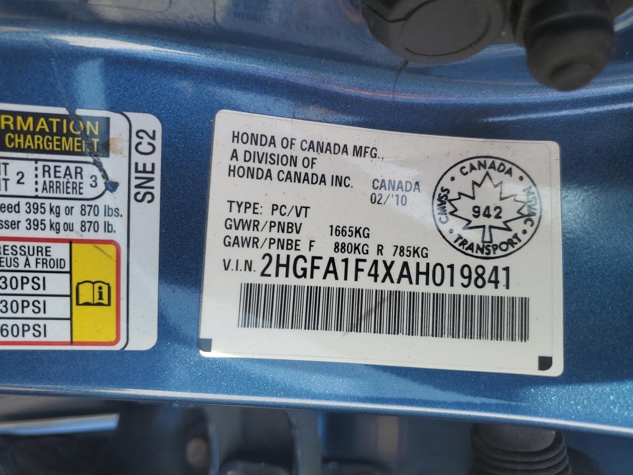 2010 HONDA CIVIC