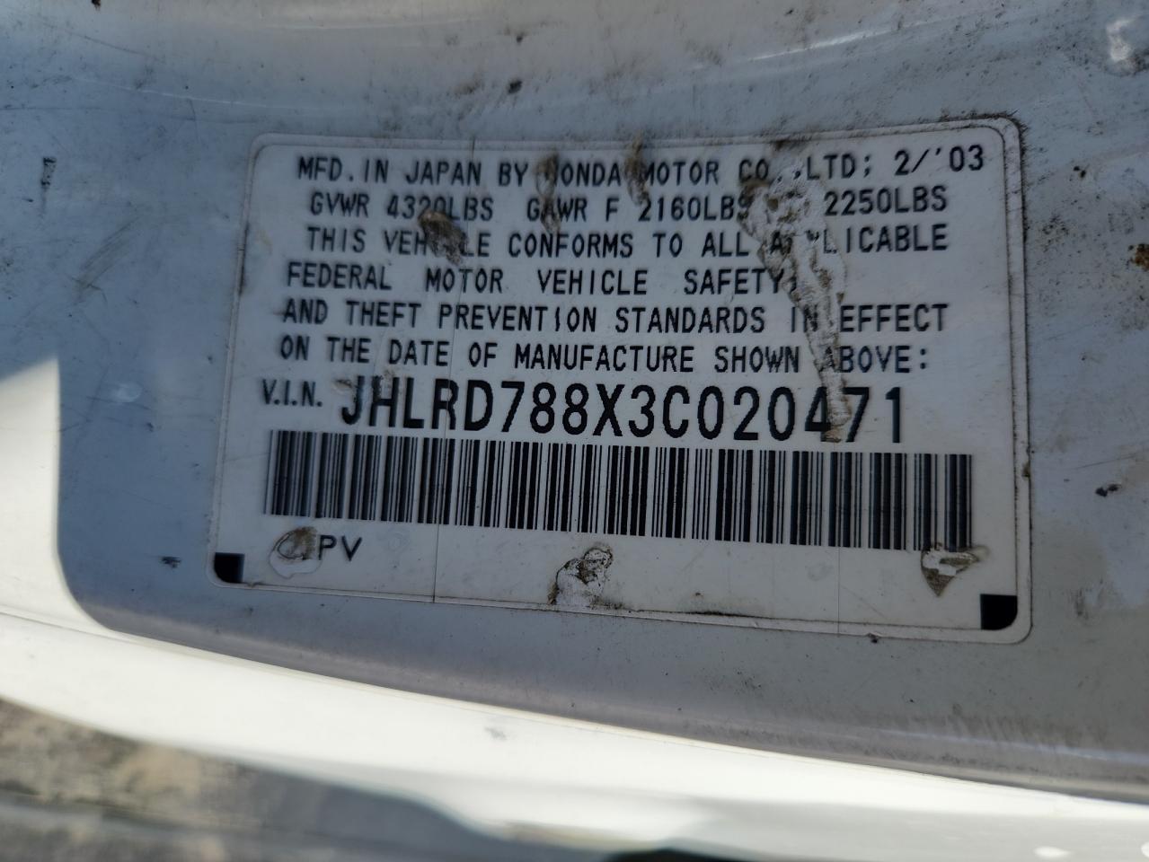 2003 HONDA CR-V
