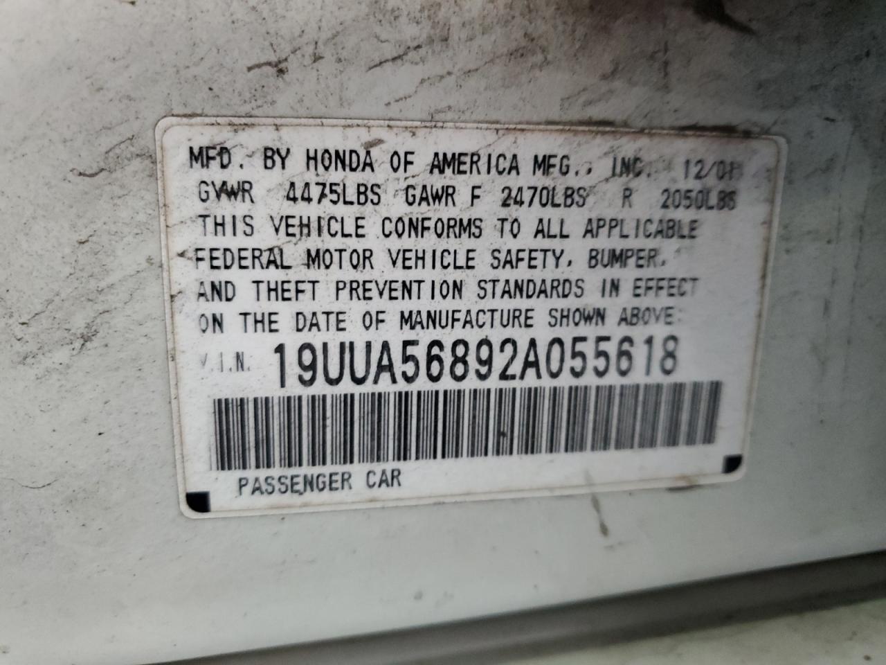 2002 ACURA TL