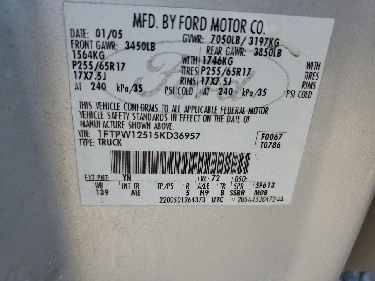 2005 FORD F-150