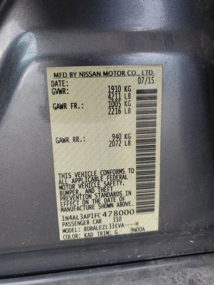 2015 NISSAN ALTIMA
