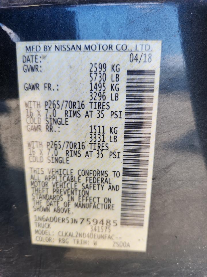 2018 NISSAN Frontier