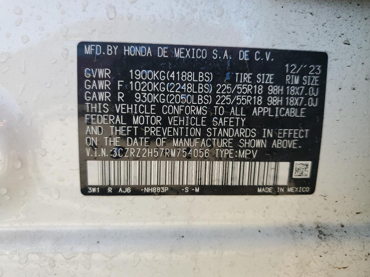 2024 HONDA HR-V