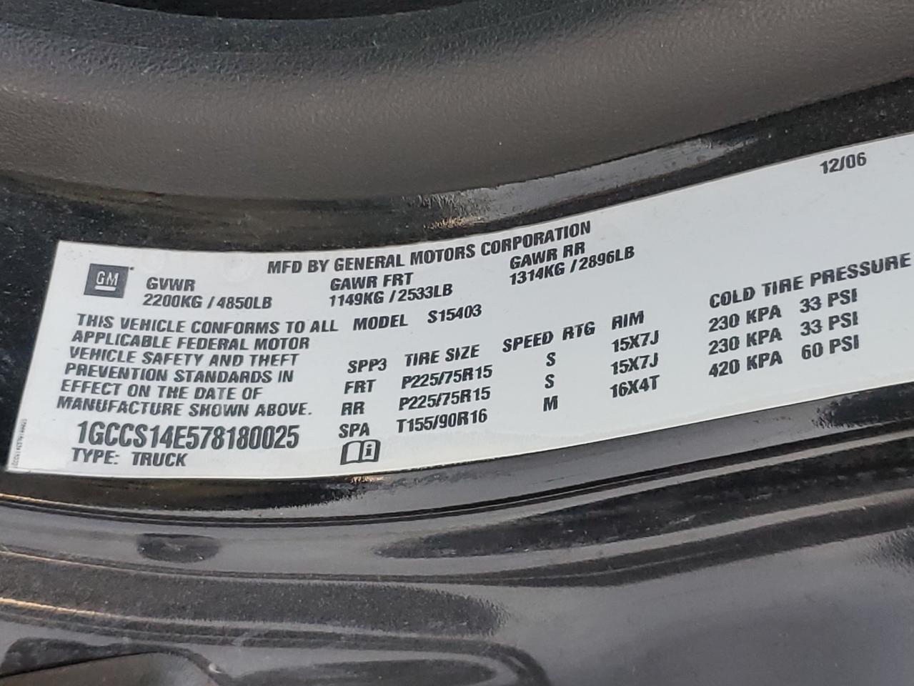 2007 CHEVROLET COLORADO
