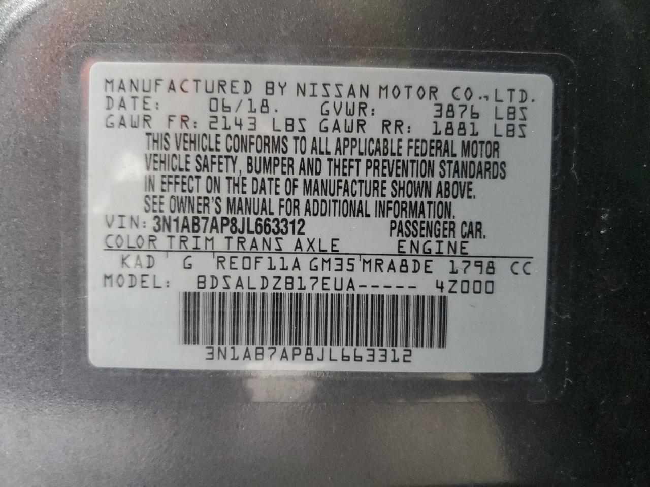 2018 NISSAN SENTRA