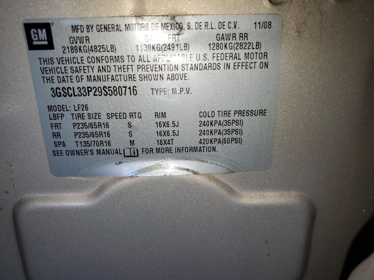 2009 SATURN Vue
