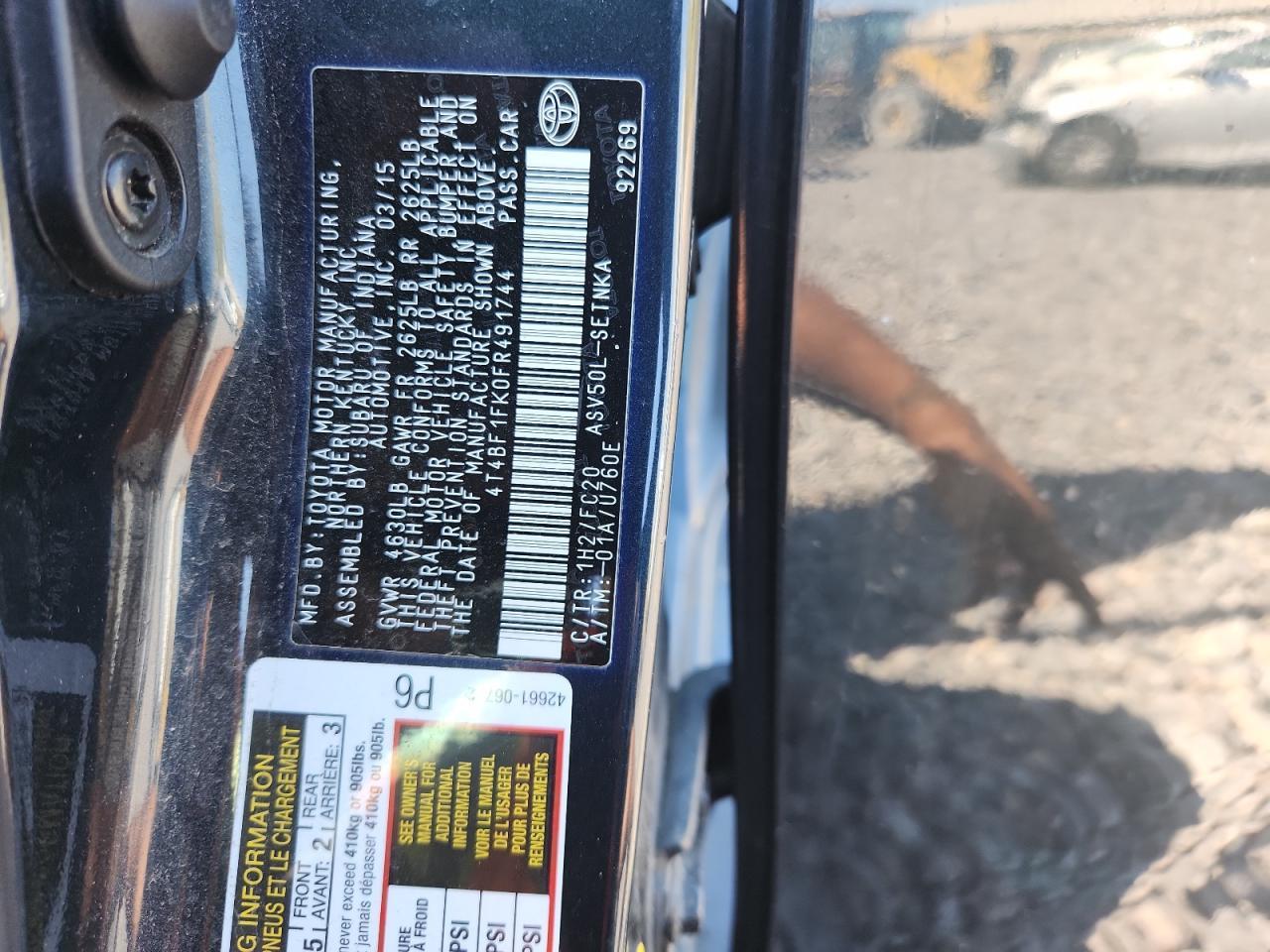 2015 TOYOTA CAMRY