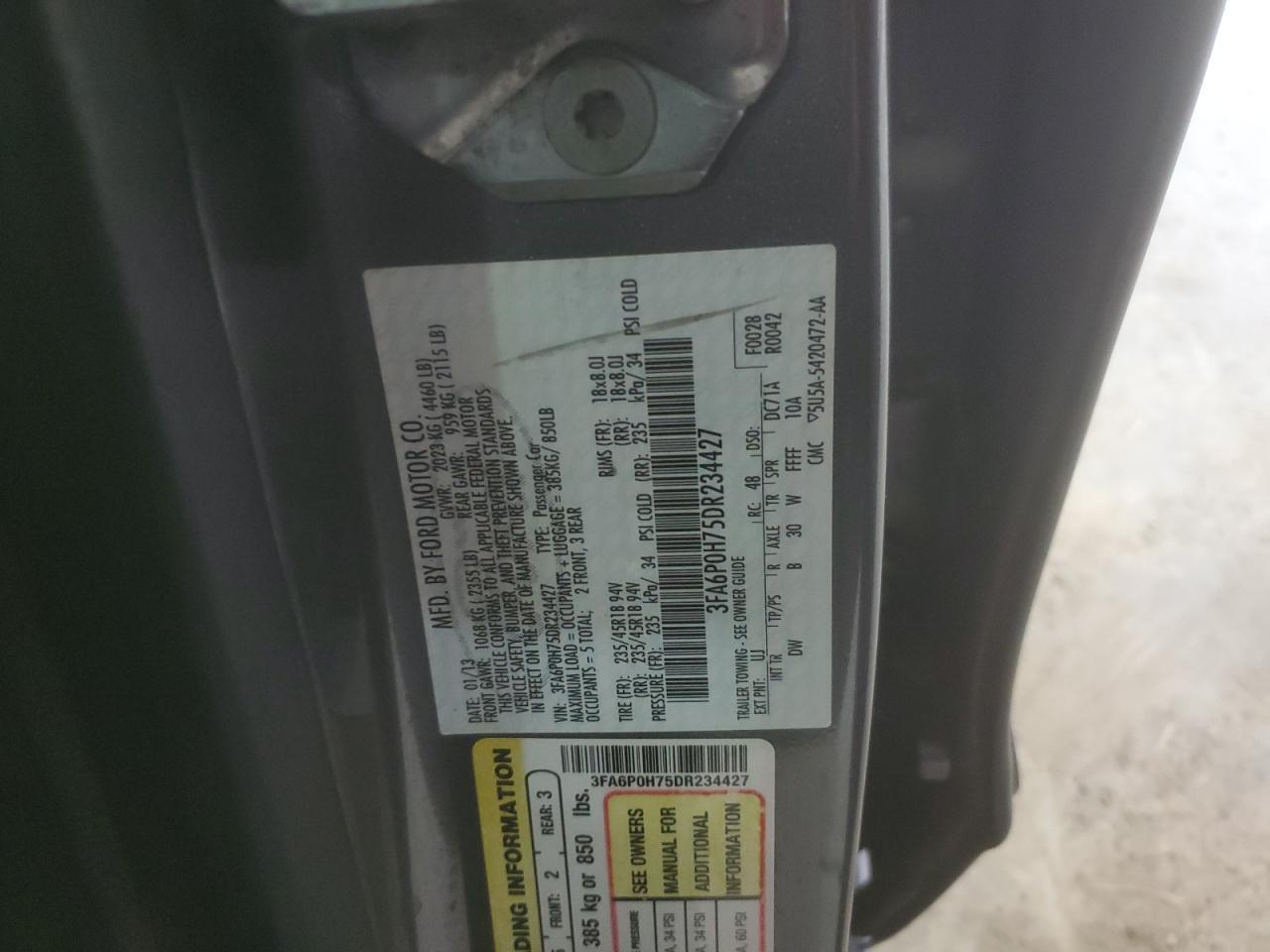 2013 FORD FUSION
