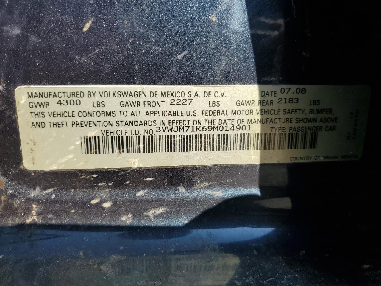 2009 VOLKSWAGEN JETTA