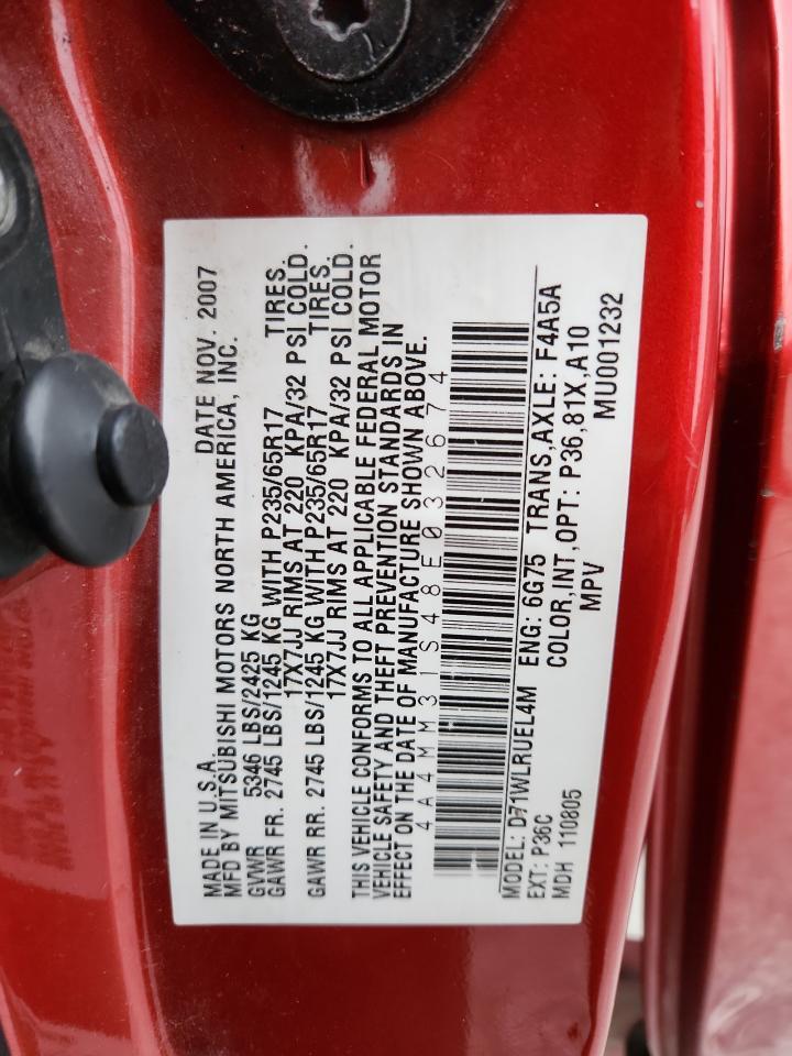 2008 MITSUBISHI Endeavor