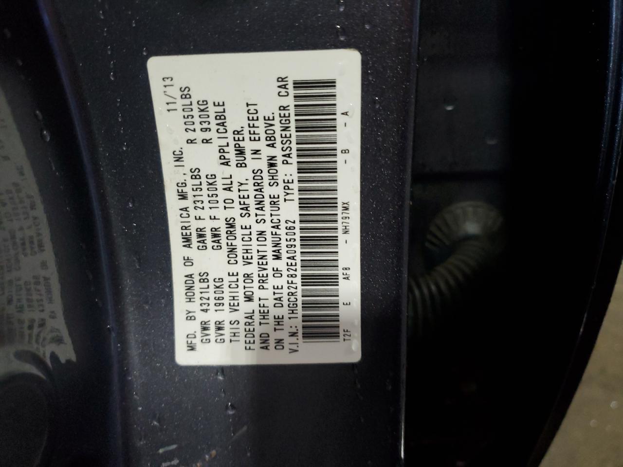 2014 HONDA ACCORD