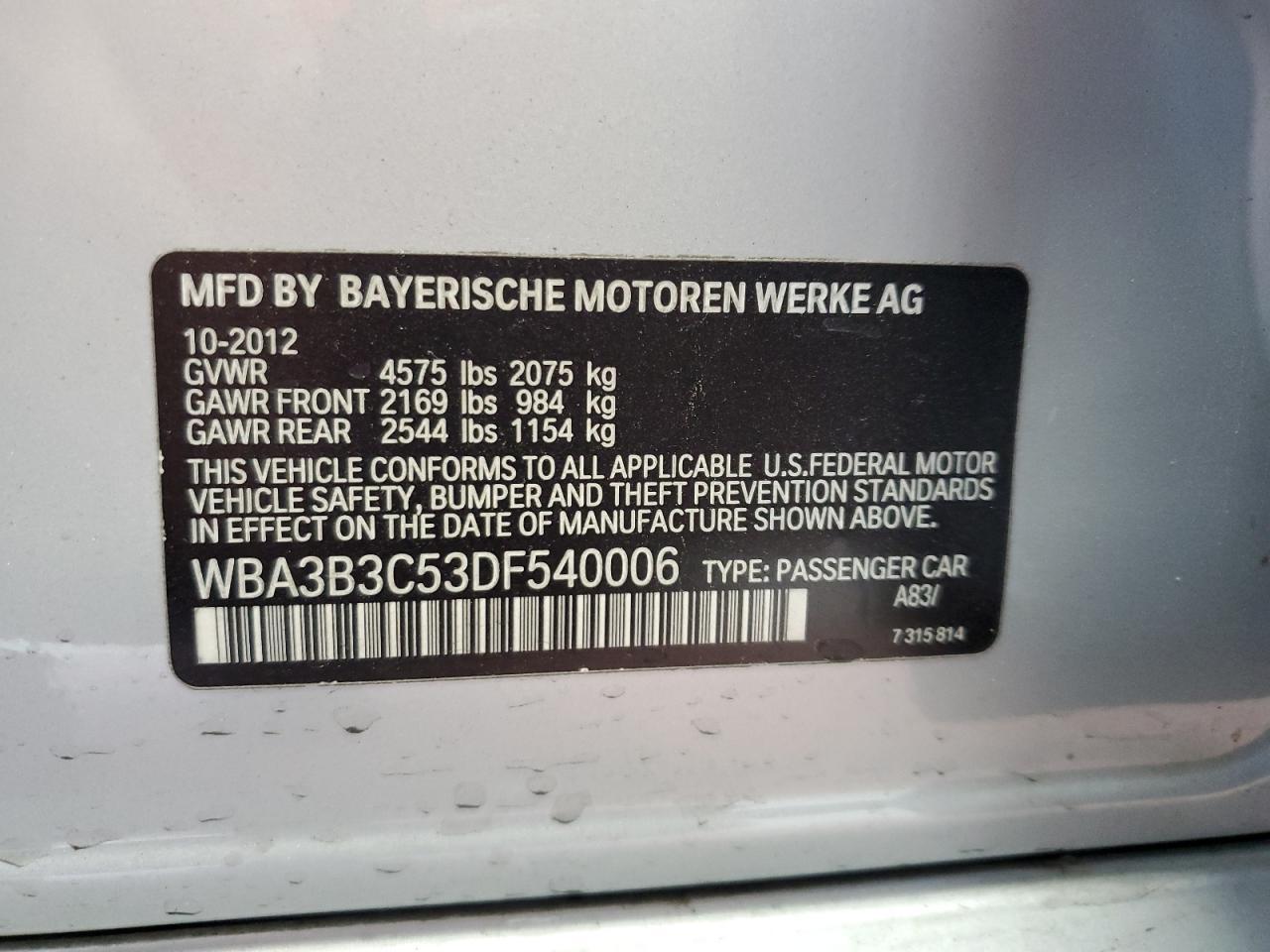 2013 BMW 3 SERIES