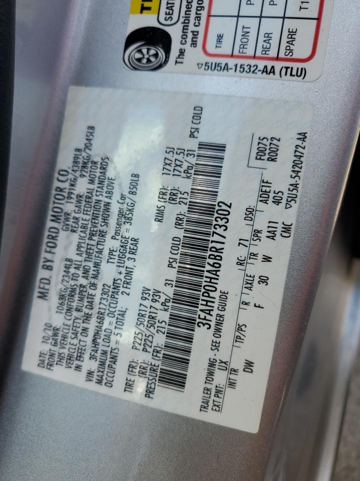2011 FORD FUSION