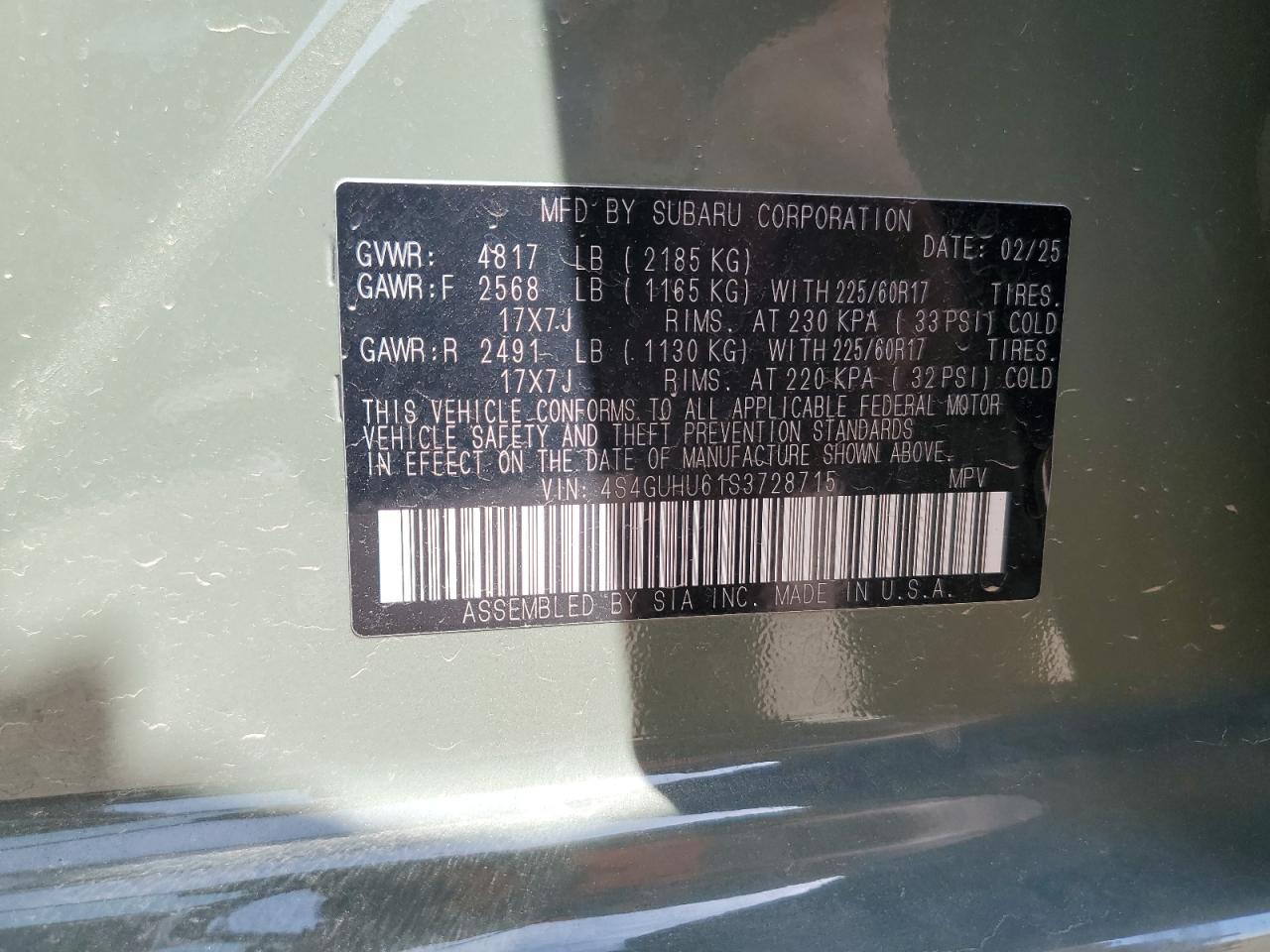 2025 SUBARU Crosstrek
