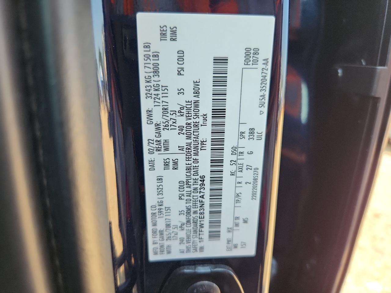 2022 FORD F-150