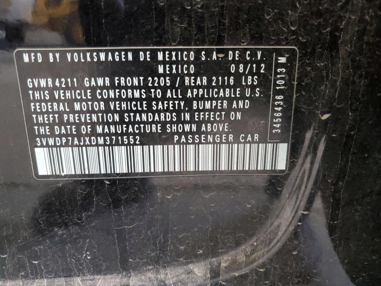 2013 VOLKSWAGEN JETTA