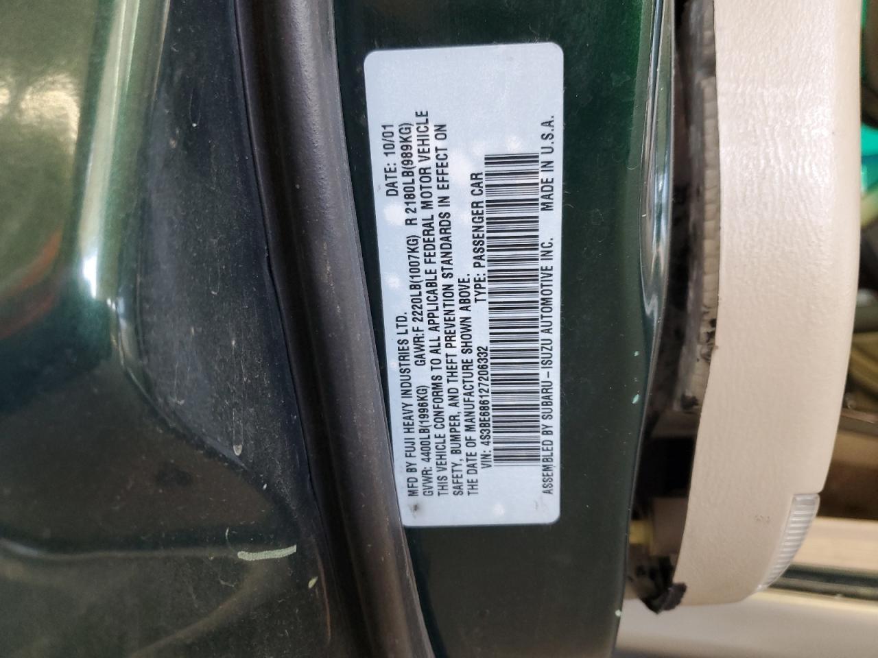 2002 SUBARU Legacy