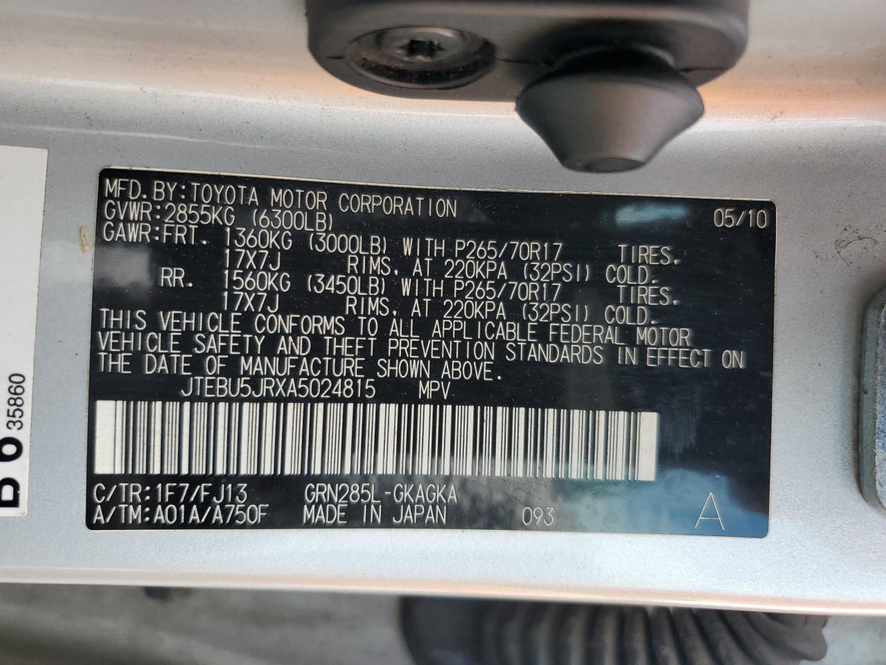 2010 TOYOTA 4Runner