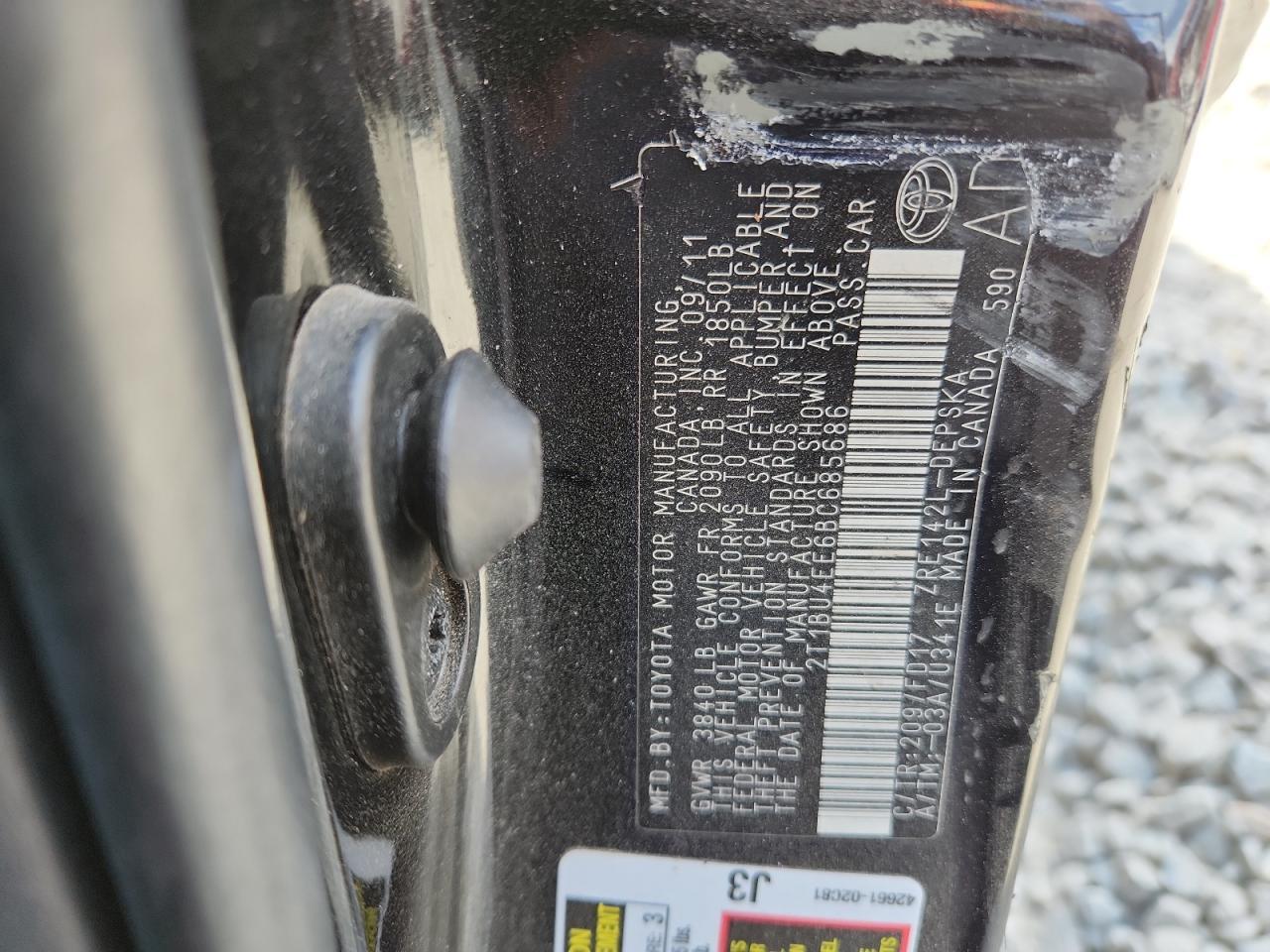 2011 TOYOTA COROLLA