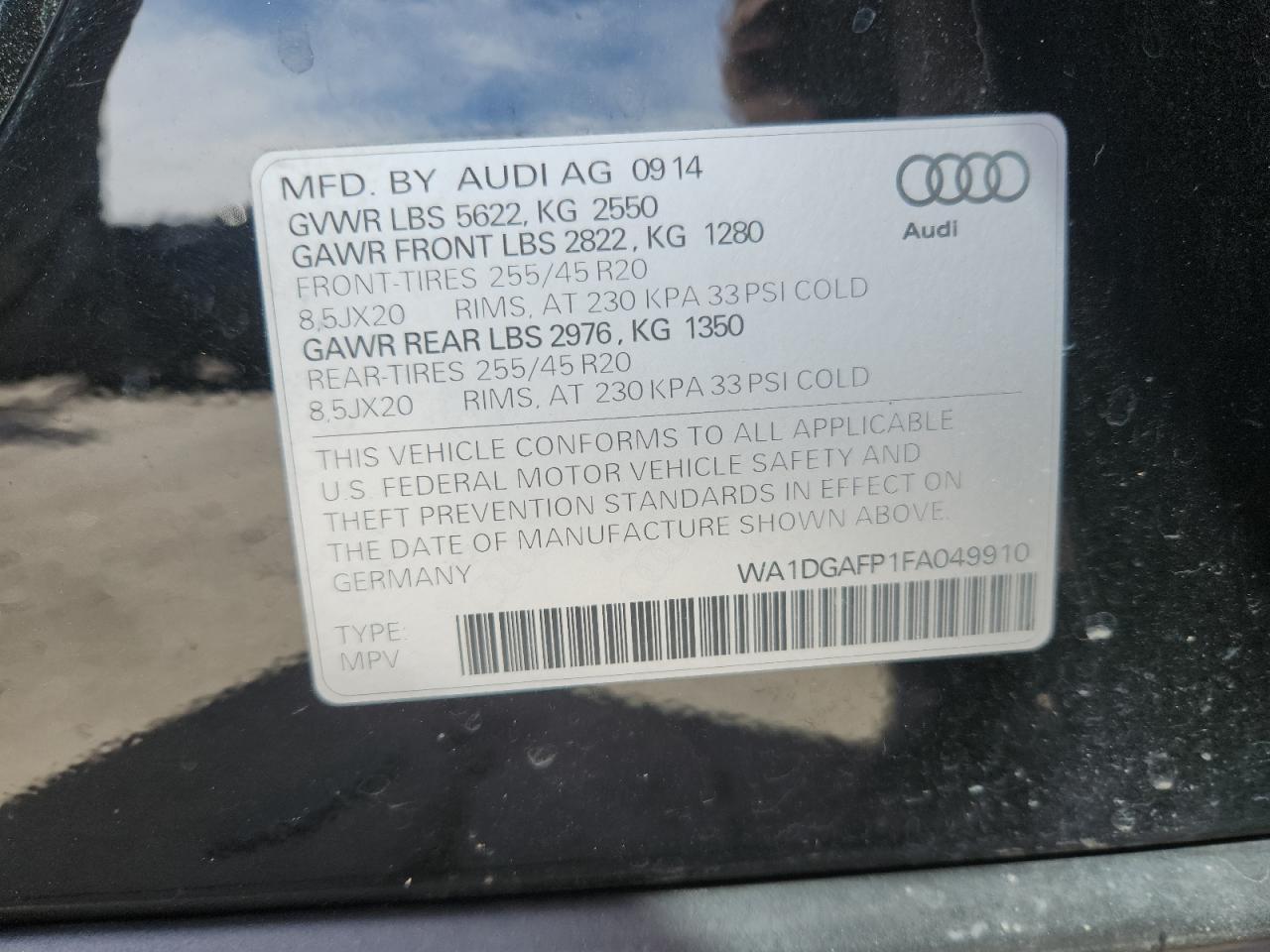 2015 AUDI Q5
