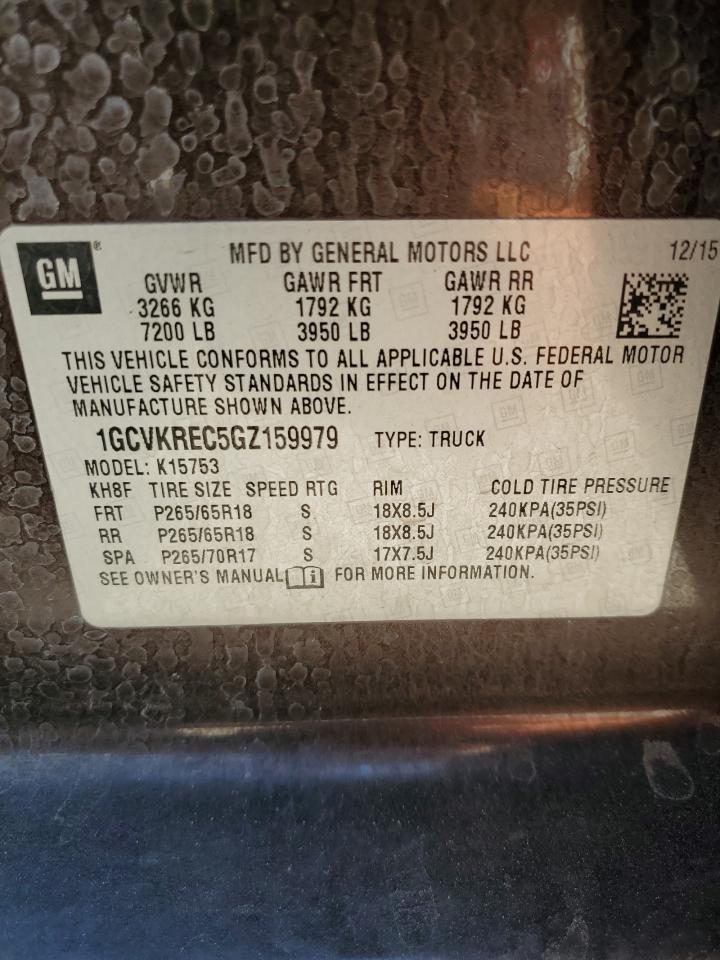 2016 CHEVROLET SILVERADO 1500
