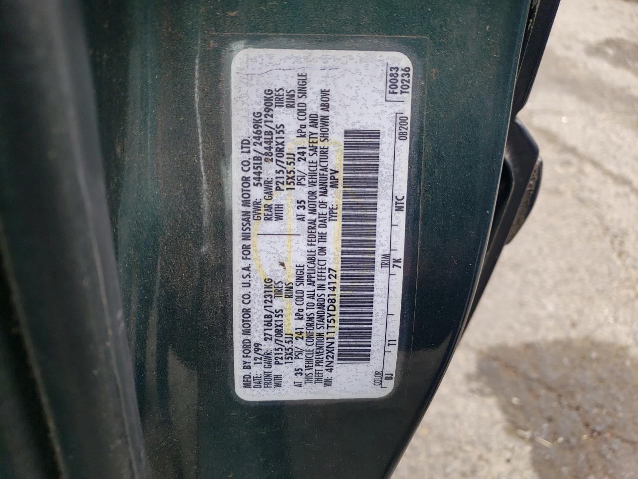 2000 NISSAN Quest