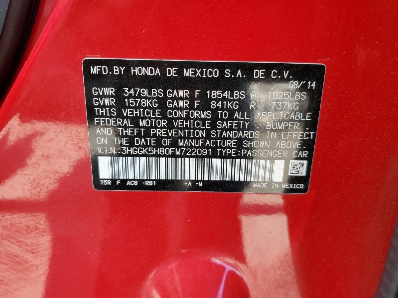 2015 HONDA FIT