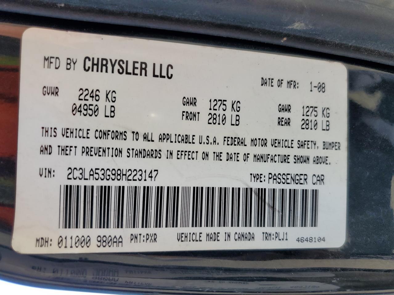 2008 CHRYSLER 300