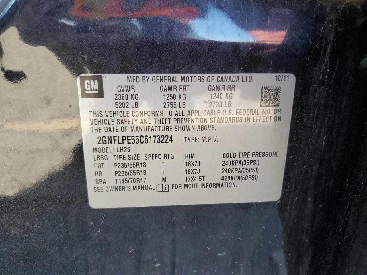 2012 CHEVROLET EQUINOX