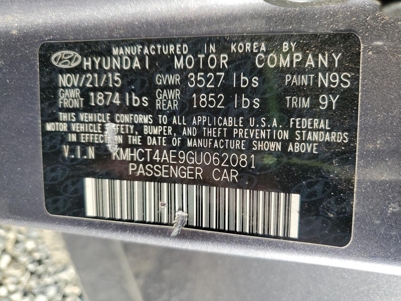 2016 HYUNDAI ACCENT