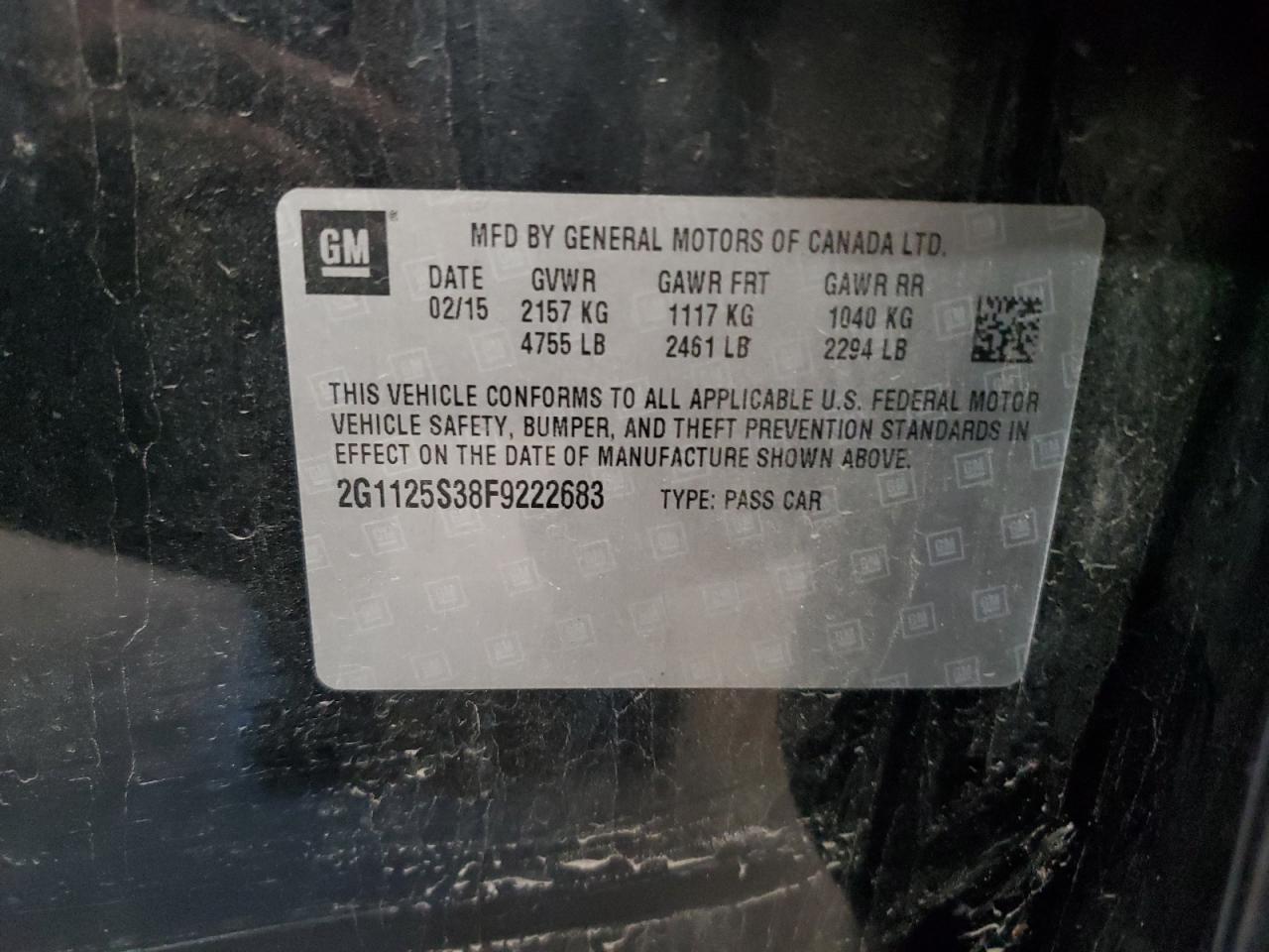 2015 CHEVROLET IMPALA