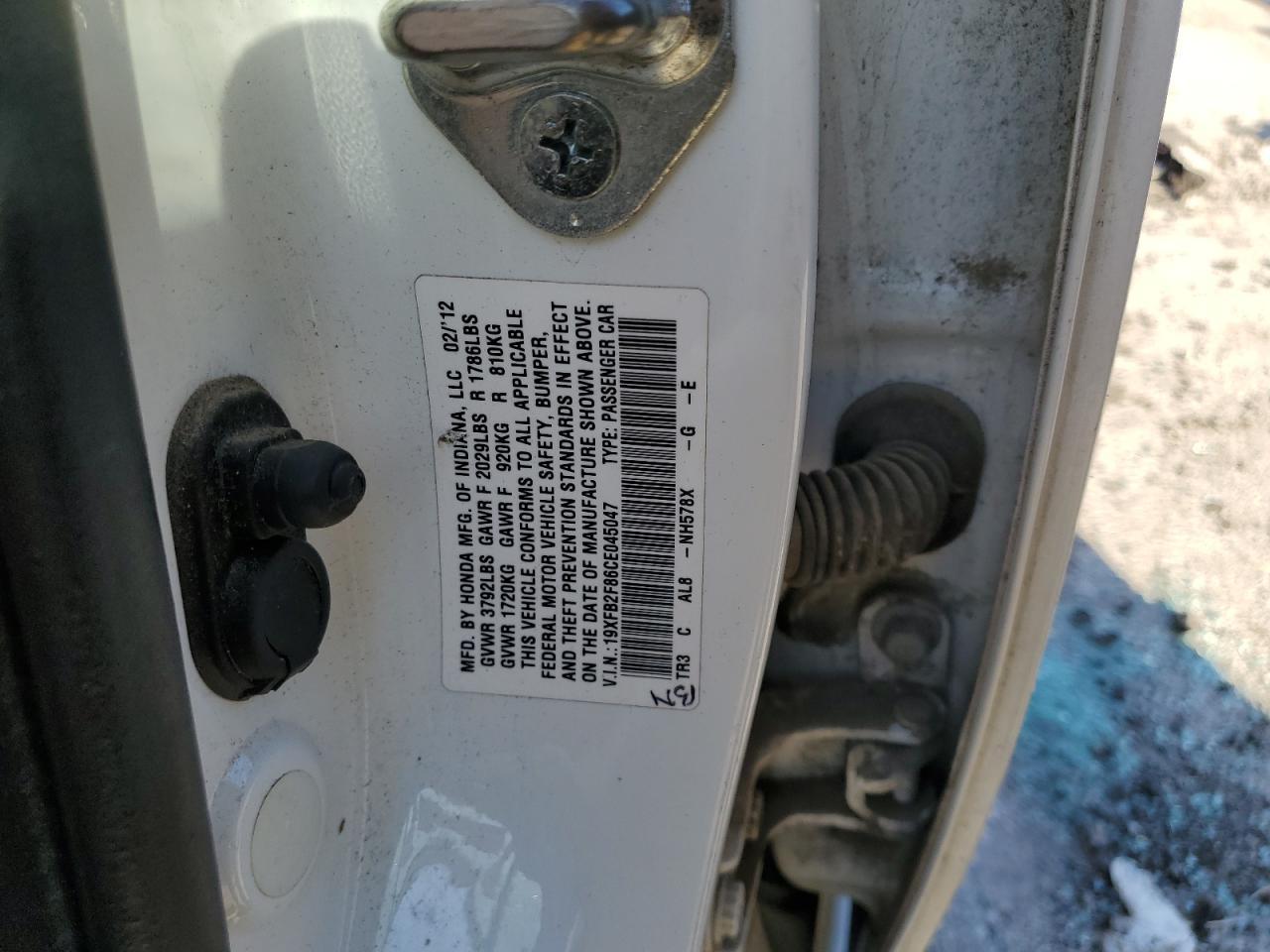 2012 HONDA CIVIC